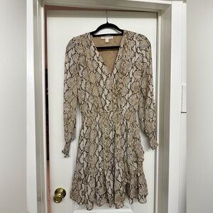 Michael Kors Snakeskin Print Mini Dress